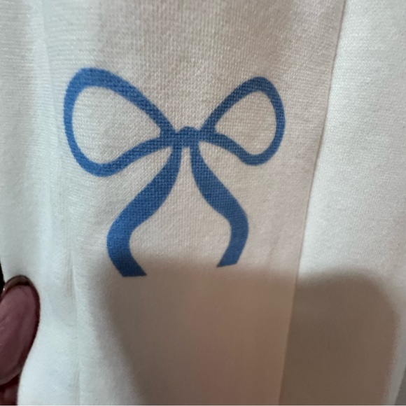 Main Strip - 2 piece/ white Sweatshirt & Pants with bow motif Top L, Pants M - Picture 15 of 16